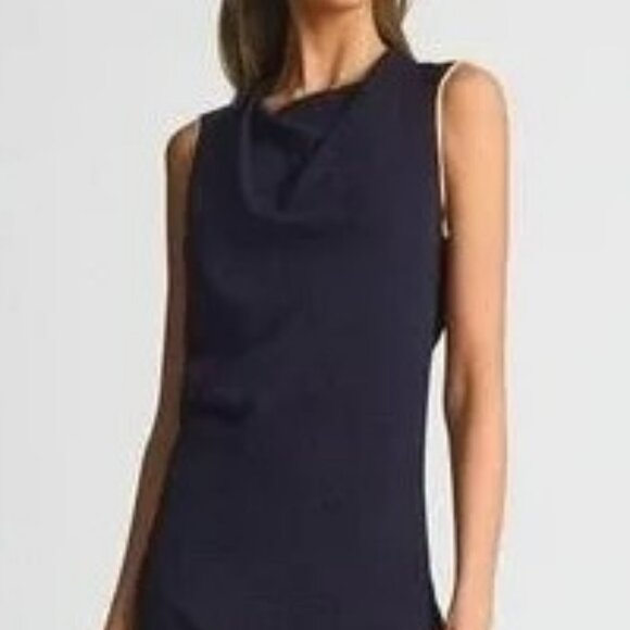 REISS. The Classic Navy Gianna dress. Midi, sleeveless, comfort stretch. NWOT - Picture 7 of 8